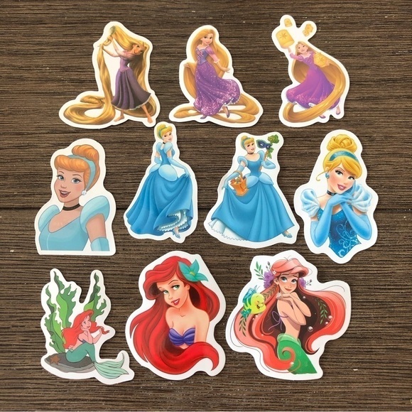 Disney Sticker pack: Aladdin's Princess: Ariel, Cinderella, Repunzel - Picture 1 of 1
